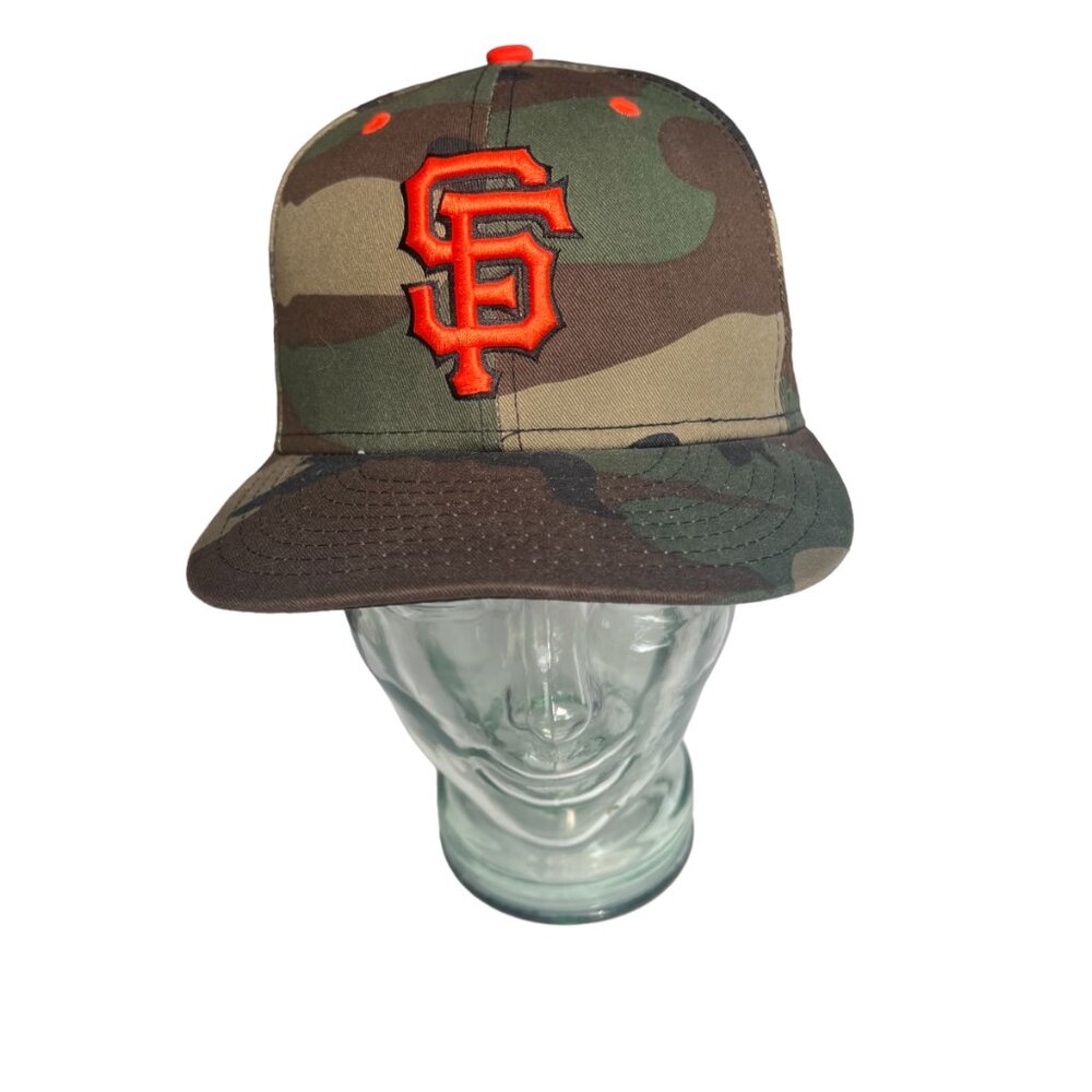 New Era San Francisco Giants Camo Hat with Orange Logo NWOT
